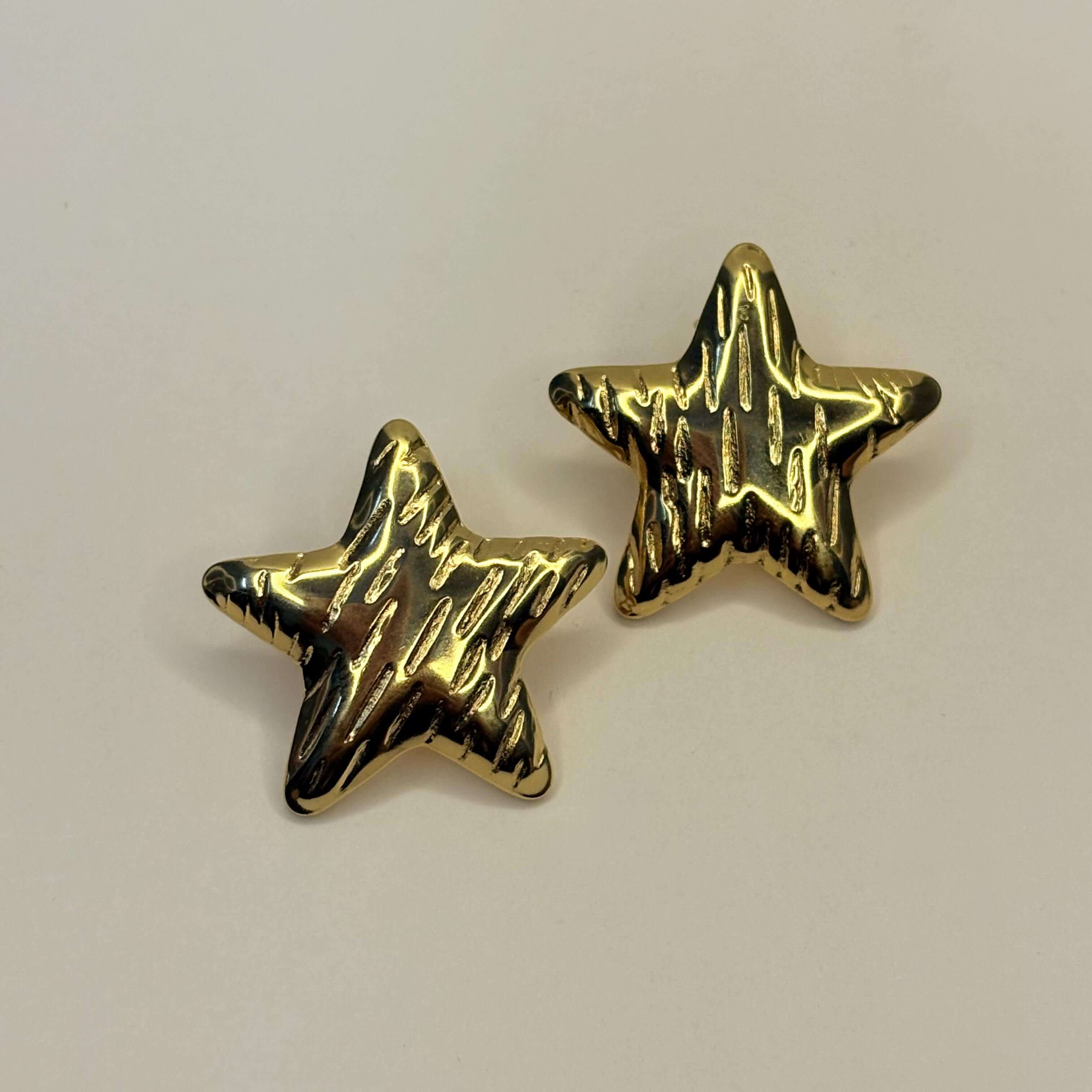 Golden Anti Tarnish Star Earrings
